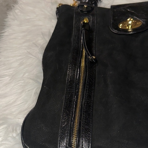 Sabina New York Black Leather Tote Bag - Picture 4 of 6